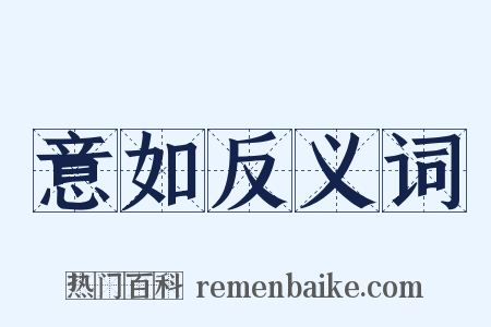 意如反义词是什么意思的图片
